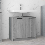 Vannitoakapp, hall sonoma tamm, 64,5 x 33,5 x 59 cm, tehispuit
