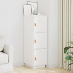 K&otilde;rge kapp, valge, 34 x 40 x 108,5 cm, m&auml;nnipuit