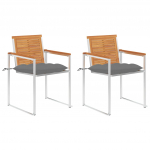 Aiatoolid patjadega, 2 tk, akaatsiapuit ja teras