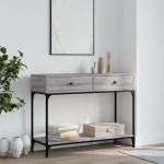 Konsoollaud, hall sonoma tamm, 100 x 34,5 x 75 cm, tehispuit