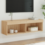 Led-tuledega telerikapp, sonoma tamm, 100 x 30 x 30 cm
