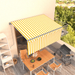 Automaatne varikatus, 3 x 2,5 m, kollane/valge