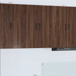 Seinakapp k&ouml;&ouml;ki riiuliga pruun tamme 60 x 31 x 80 cm tehispuit