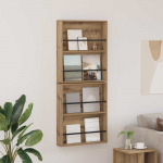 Ajakirja riiul 2 pcs k&auml;sit&ouml;&ouml;puu 60 x 12 x 70 cm tehispuit