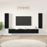Tv &uuml;ksused seinale kinnitatav 4 pcs must tamm tehispuit