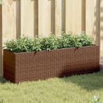 Taimekast 3 potiga, pruun, 105 x 30 x 32 cm, pol&uuml;rotang