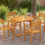 Lauaplaat, tiikpuu, kandiline, 90 x 90 x 2,5 cm