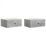 Seinale kinnitatav &ouml;&ouml;tis 2 pcs betoonhall 49 x 34,5 x 20 cm