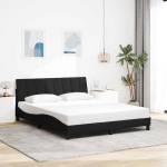 Voodiraam ilma madratsita hanko, must, 160x200 cm, kangas