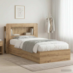 Voodiraam ladustamisega artisan tamm 90 x 190 cm tehispuit