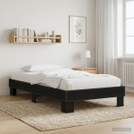 Voodi raam must tamm 80 x 200 cm tehispuit