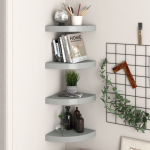 Nurgariiulid, 4 tk, hall, 25 x 25 x 3,8 cm mdf
