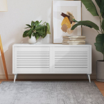 Kapiuksed, v&otilde;rega disain 2 tk valge 39,5x59,4 cm m&auml;nnipuit