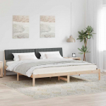 Beti raam peaga pruun ja tumehall 200 x 200 cm m&auml;nnipuit