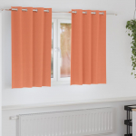 Kardinad r&otilde;ngastega 2 pcs terrakota 140 x 140 cm pol&uuml;ester
