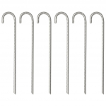 Telgivaiad 6 tk, 37 cm &oslash;10 mm, tsingitud teras