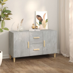 Puhvetkapp, betoonhall, 100 x 36 x 60 cm, tehispuit