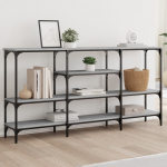 Konsoollaud, hall sonoma tamm, 160 x 29 x 80 cm, tehispuit