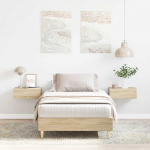 Voodiraam ilma madratsita, sonoma tamm 90x200 cm, tehispuit