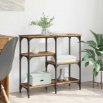 Konsoollaud riiuliga vana puit 80 x 29 x 75 cm tehispuit