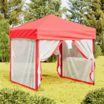 Kokkupandav peotelk seintega, punane, 2 x 2 m