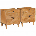 &Ouml;&ouml;lambi kapp 2 pcs helepruun 40 x 33 x 46 cm akaatsiapuit