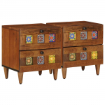 &Ouml;&ouml;lambi kapp 2 pcs pruun 40 x 33,5 x 46 cm tugev mango puu