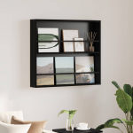 Ajakirja riiul riiuliga must tamm 80 x 12 x 70 cm tehispuit
