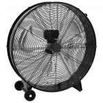 Trummelventilaator, 77 cm, 187,7 w, must