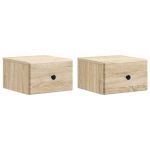Seinale kinnitatav &ouml;&ouml;tis 2 pcs sonoma tamm 34,5 x 33 x 20 cm