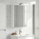 Vannitoa peeglikapp riiuliga valge 43 x 16 x 62.5 cm tehispuit