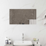 Led vannitoa peegel l&auml;bipaistev 70 x 40 cm karastatud klaas