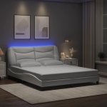 Voodiraam led-iga ilma madratsita hvar, valge, 160 x 200 cm