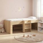 Laste k&otilde;rge voodi raam sonoma tamm 75 x 190 cm tehispuit