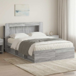 Voodiraam ladustamisega hall sonoma 140 x 190 cm tehispuit