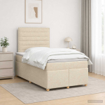 Vedruvoodi madratsiga led-ribadega kreemjas 120 x 190 cm kangas