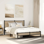 Metallist voodiraam ilma madratsita sonoma tamm 140x190 cm