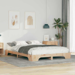 Voodi raam pruun 140 x 210 cm tahke m&auml;nd