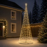 Alusega spiraalne led-j&otilde;ulupuu ekenas 400 cm 588 led-i