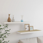 Seinariiulid, 2 tk, tamm ja valge, 80 x 23,5 x 3,8 cm mdf