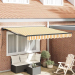 K&auml;igukohandatav varikatus oranž ja valge 350x250 cm kangas