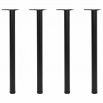 Reguleeritava k&otilde;rgusega lauajalad 4 tk, must, 870 mm