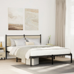Metallist voodiraam ilma madratsita sonoma tamm 140x190 cm