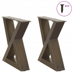 Kohvilaua jalad 2 tk, naturaalne teras, 40 x (30&ndash;31,3) cm, teras