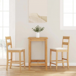 Baaritoolid patjadega, 2 tk, naturaalne , kaut&scaron;ukipuit