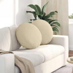 Istumispatjad 2 pcs cream &oslash;50 x 19 cm kangas