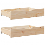 Ratastega voodisahtlid 2 tk, 80x55x17 cm, m&auml;nnipuit