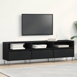 Telerikapp sahtliga must tamm 150 x 30 x 44,5 cm tehispuit