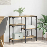 Konsoollaud riiuliga k&auml;sit&ouml;&ouml;puu 80 x 29 x 75 cm tehispuit
