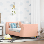 Kuni 3-aastase voodi raam koos peatoega peaga roosa 70 x 140 cm